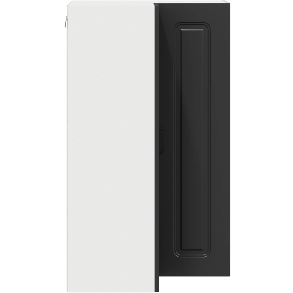 vidaXL 2 Door Black Kitchen Wall Corner Cabinet Image 6