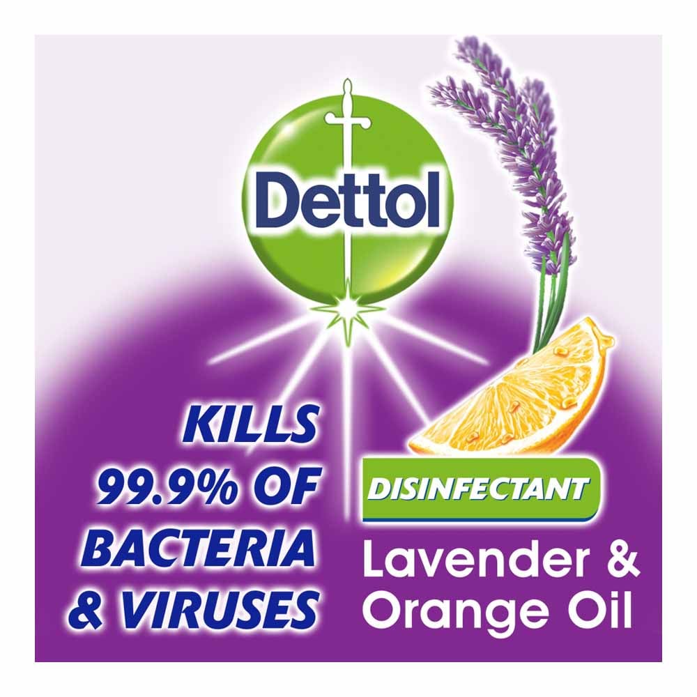 Dettol Lavender and Orange Oil Rainbow Disinfectant Case of 6 x 500ml Image 5