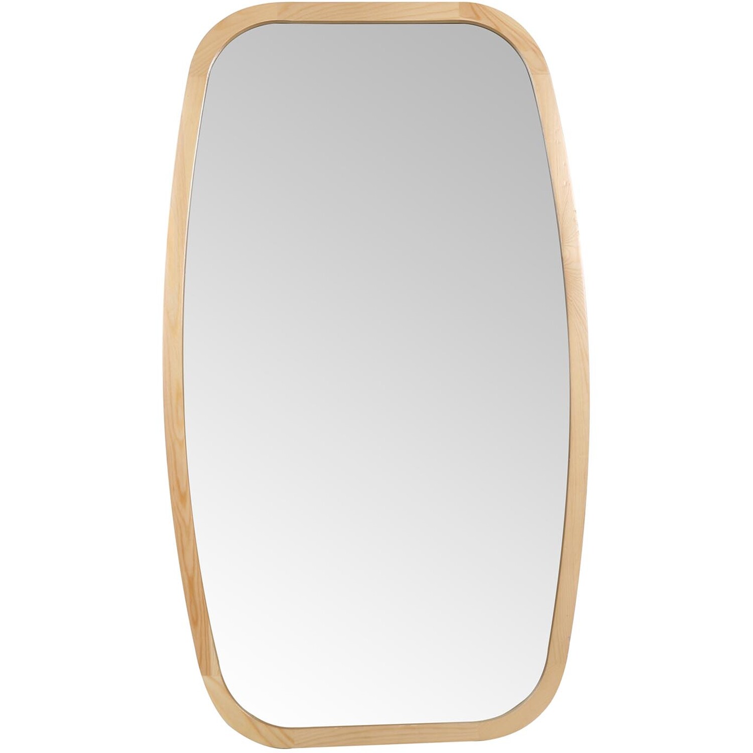 Huxley Curved Wood Effect Wall Mirror Image