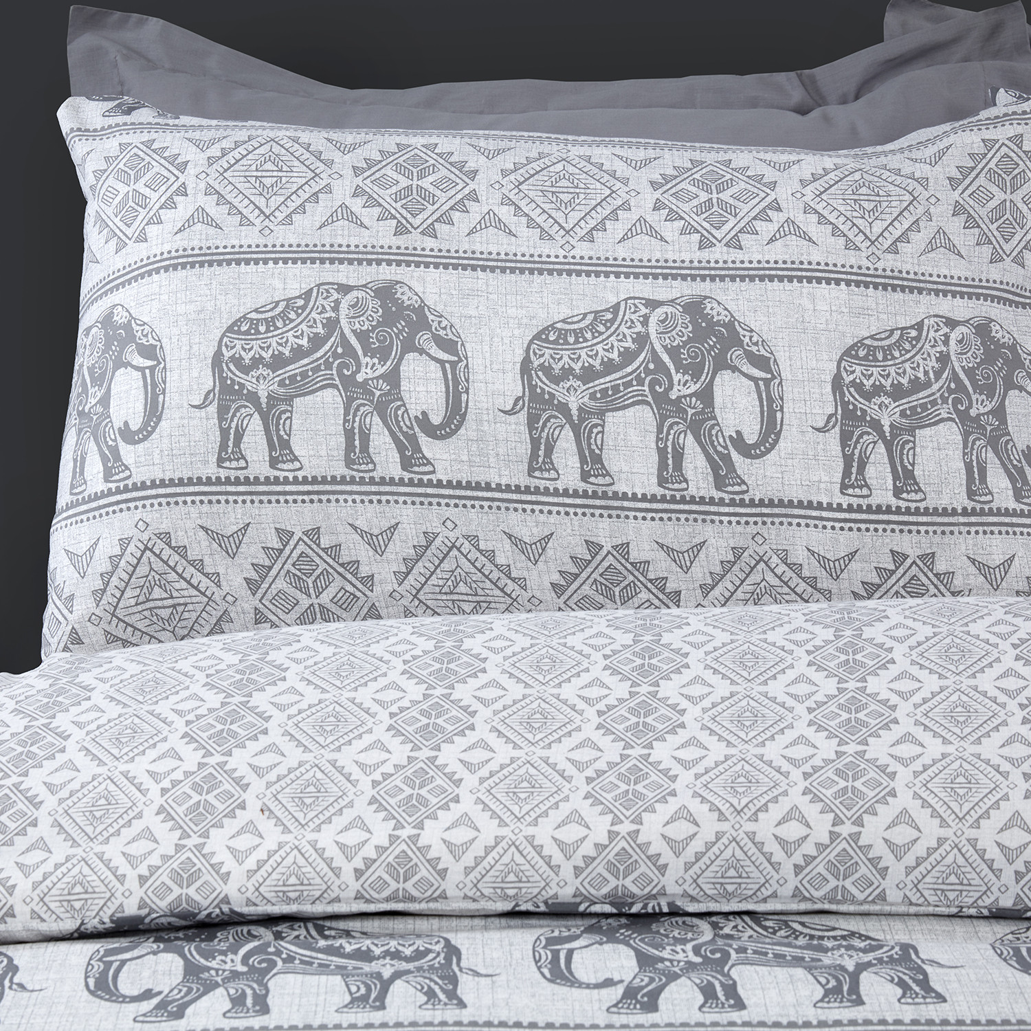 My Home Hathi Elephant Double Duvet Cover and Pillowcase Set Image 3
