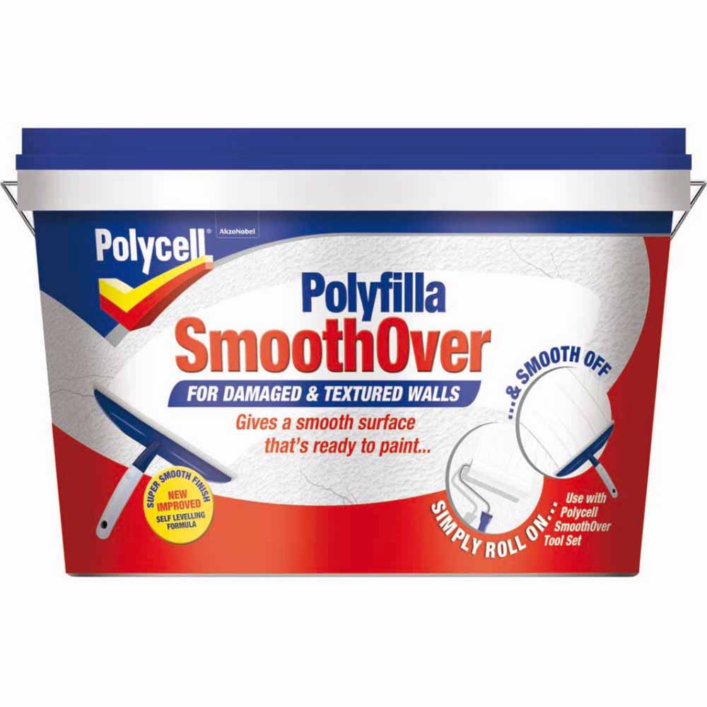 Polycell SmoothOver Damaged and Textured Walls Polyfilla 2.5L Image