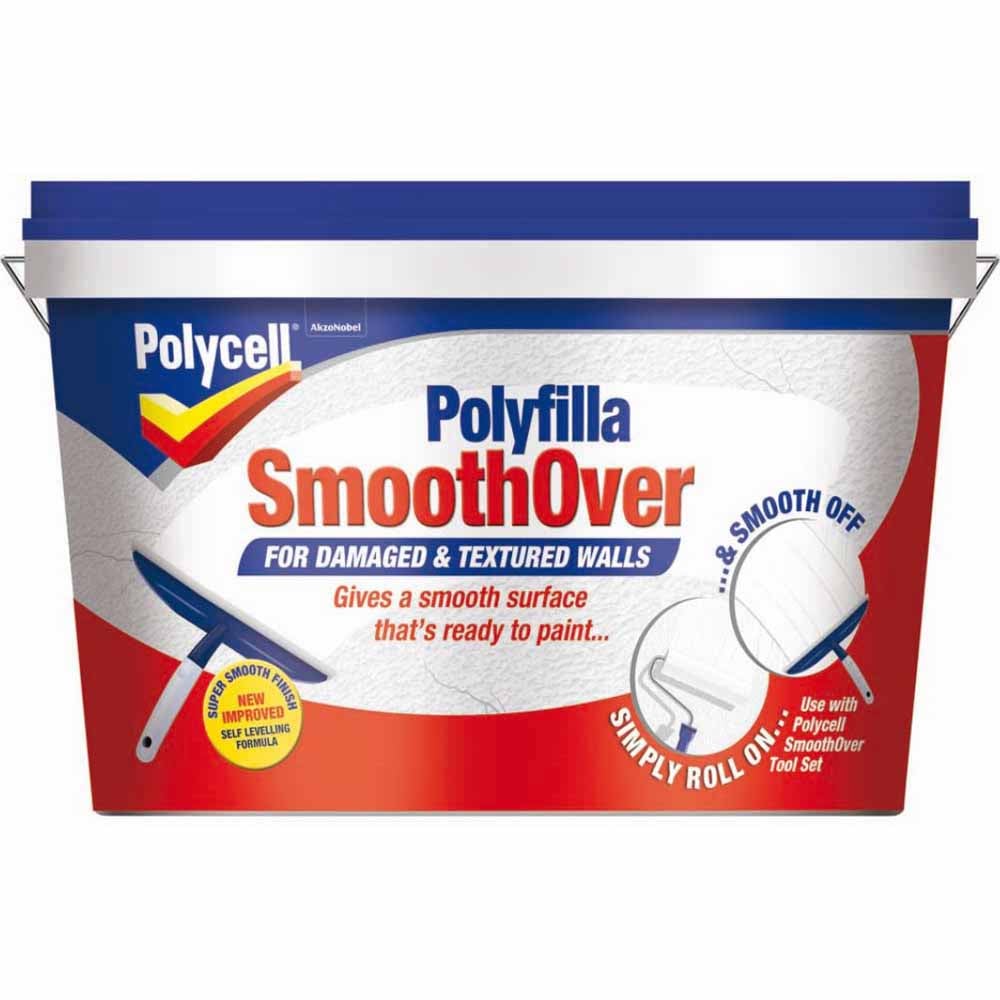 Polycell SmoothOver Damaged & Textured Walls Polyfilla 2.5L Image