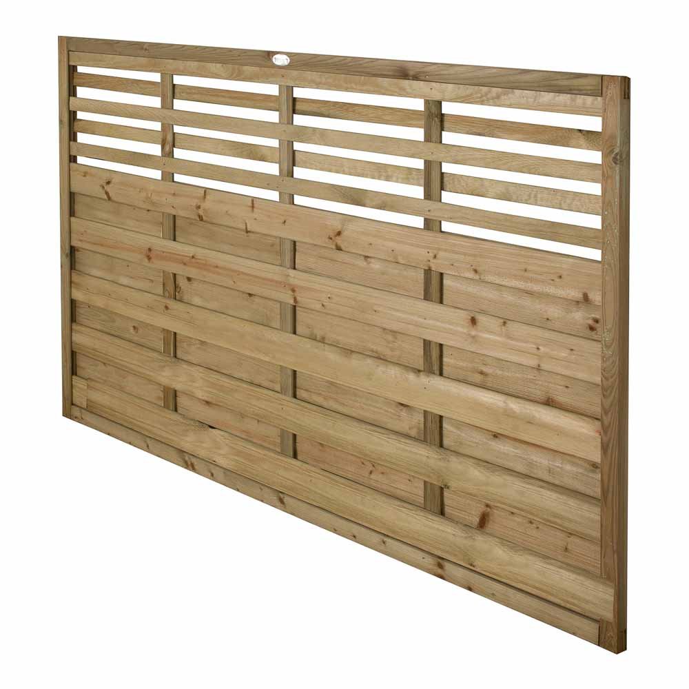 Forest Garden Kyoto Pressure Treated Fence Panel 6 x 4ft 4 Pack Image 2