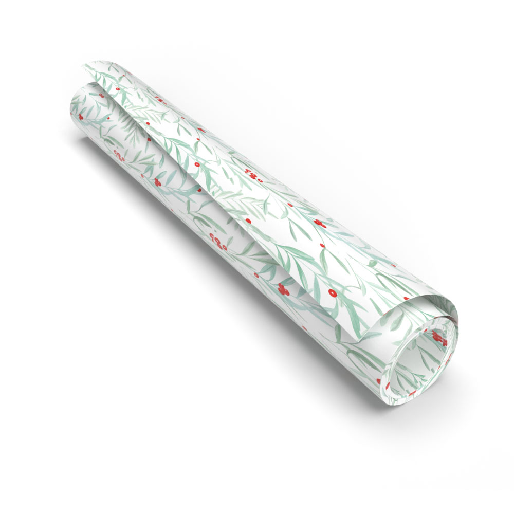 Wilko 4m First Frost Mistletoe Wrapping Paper Wilko