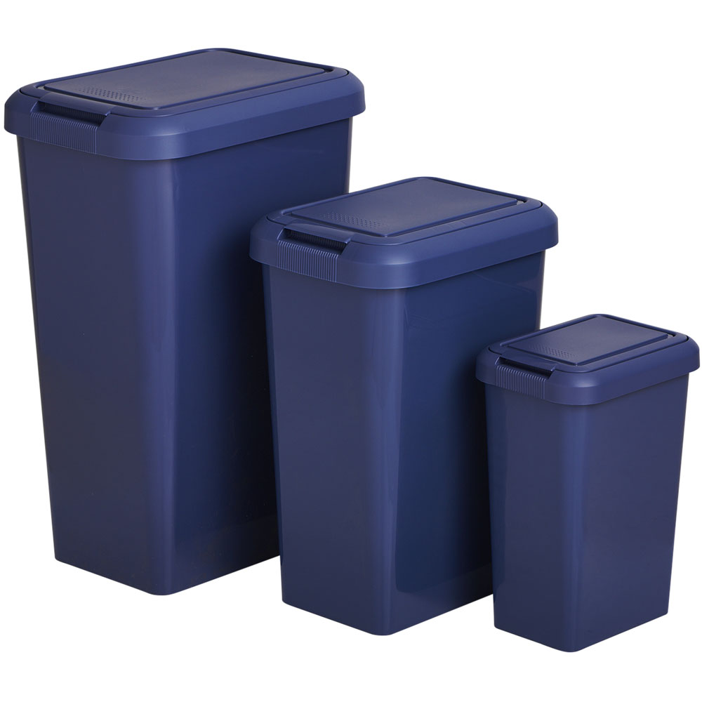 Wilko Navy 2 in 1 Recycling Bin 45L Wilko