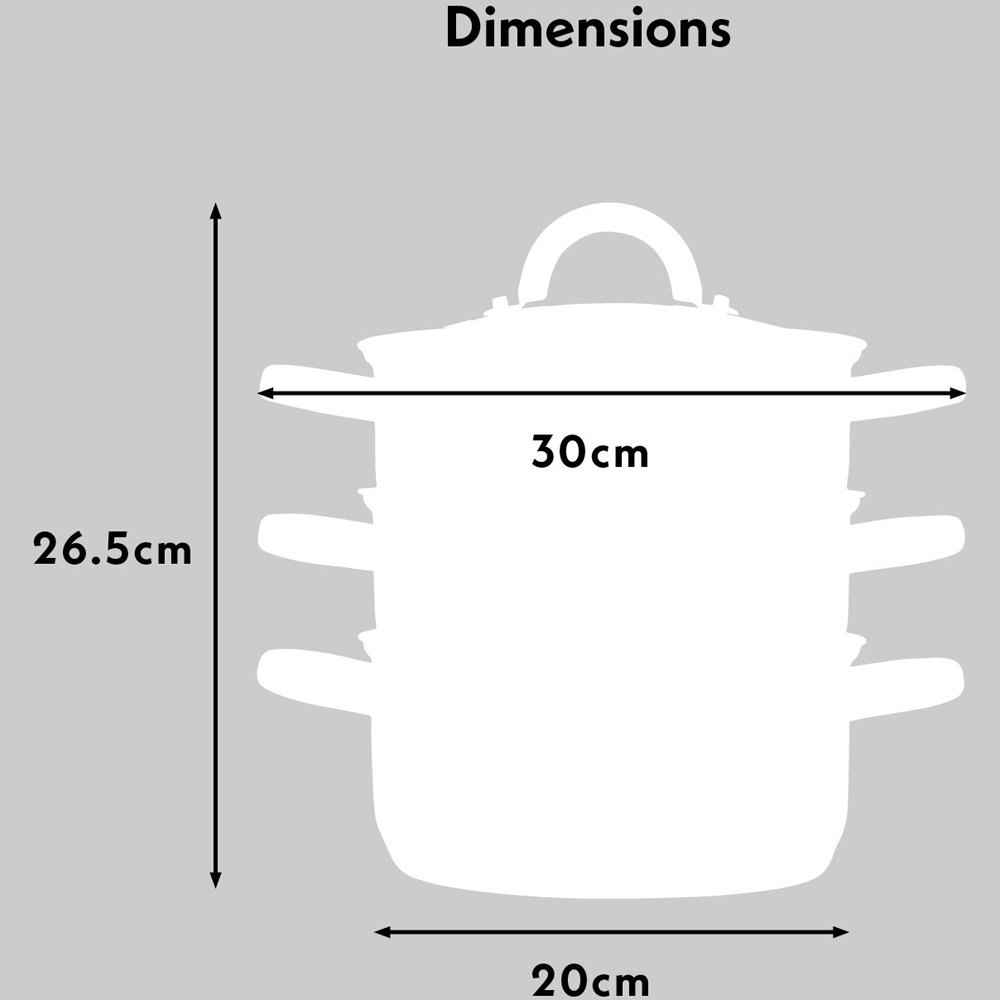 Cooks Professional 3 Tier Stainless Steel Steamer Image 5