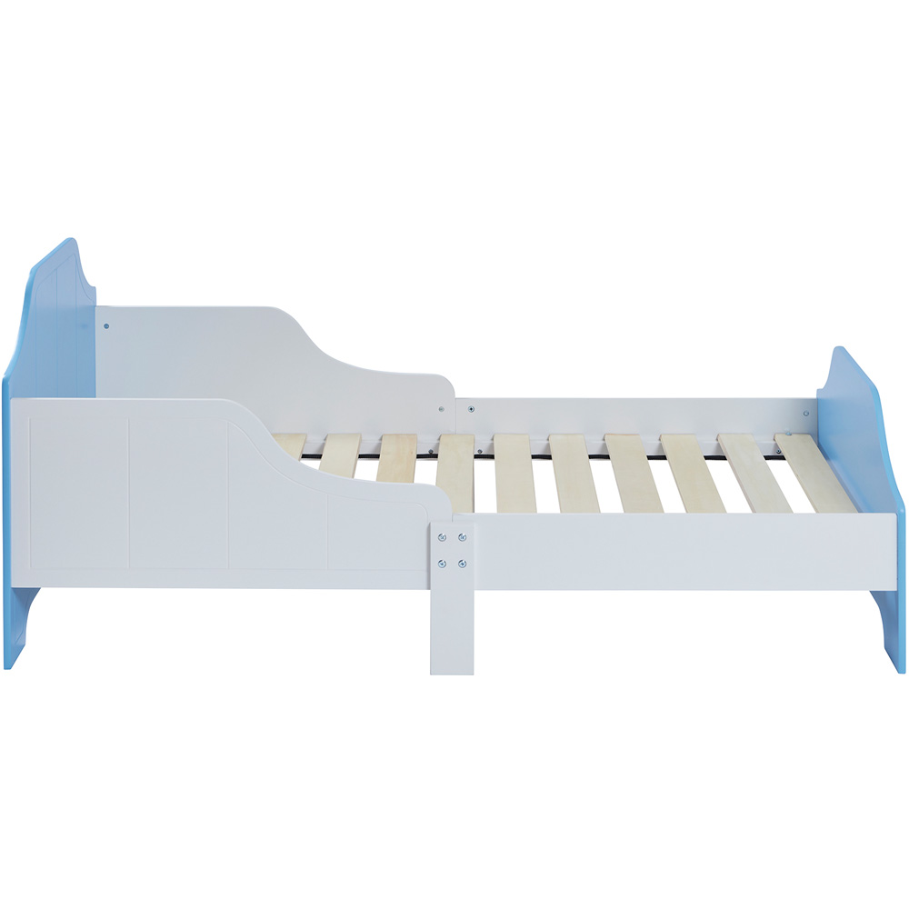 Liberty House Toys Dual Tone White and Blue Toddler Bed Image 3