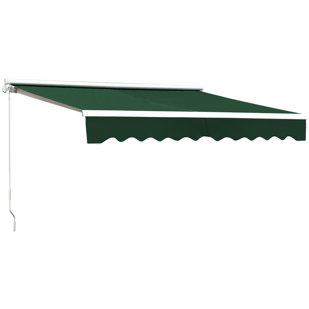 Living and Home Green Retractable Awning Manual Sunshade 2.5 x 2m Image 2