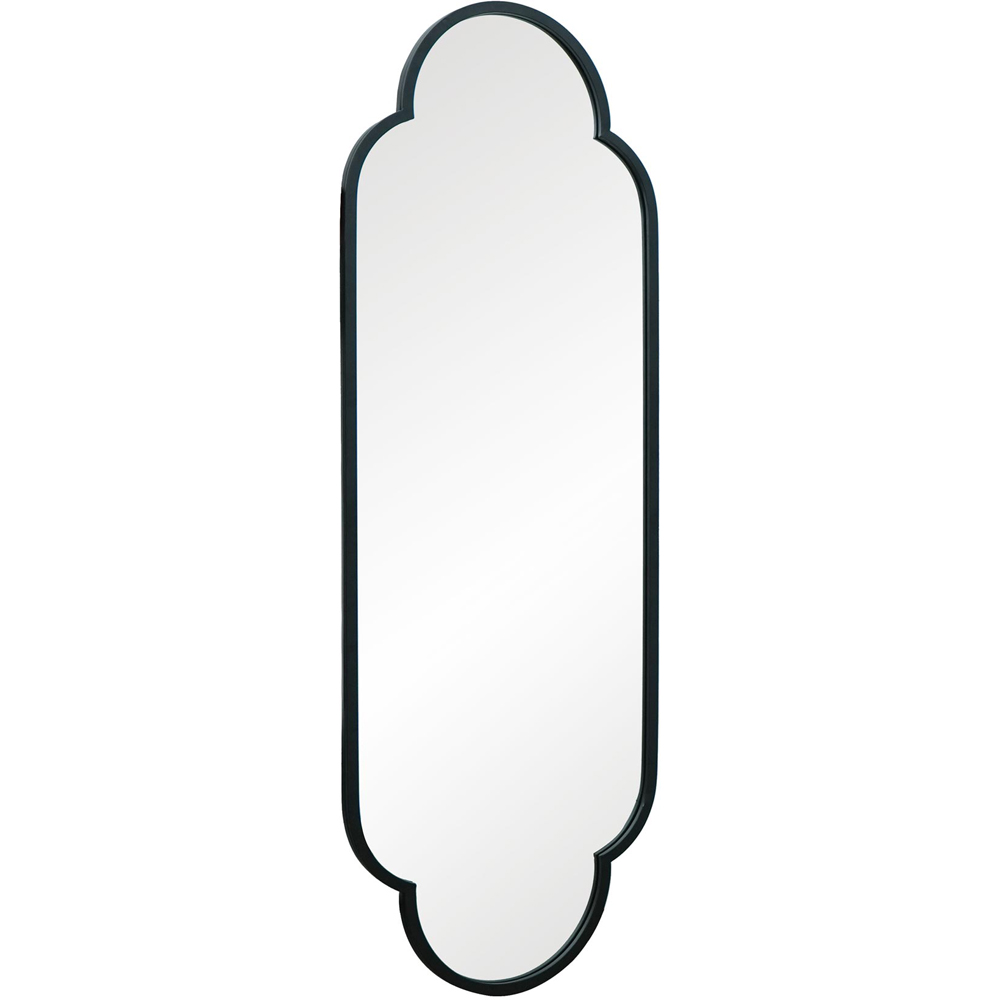 MirrorOutlet The Duplici Black Metal Double Arched Oval Outdoor Garden Wall Mirror 170 x 59cm Image 3