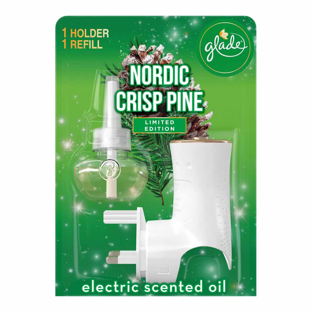 Glade Electric Holder and Refill Nordic Crisp Pine Air Freshener 20ml Image 1