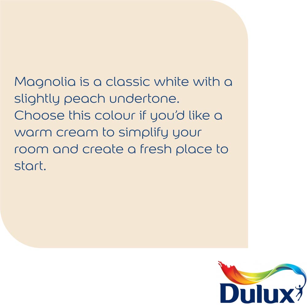 Dulux Walls & Ceilings Magnolia Silk Emulsion Paint 2.5L Image 5
