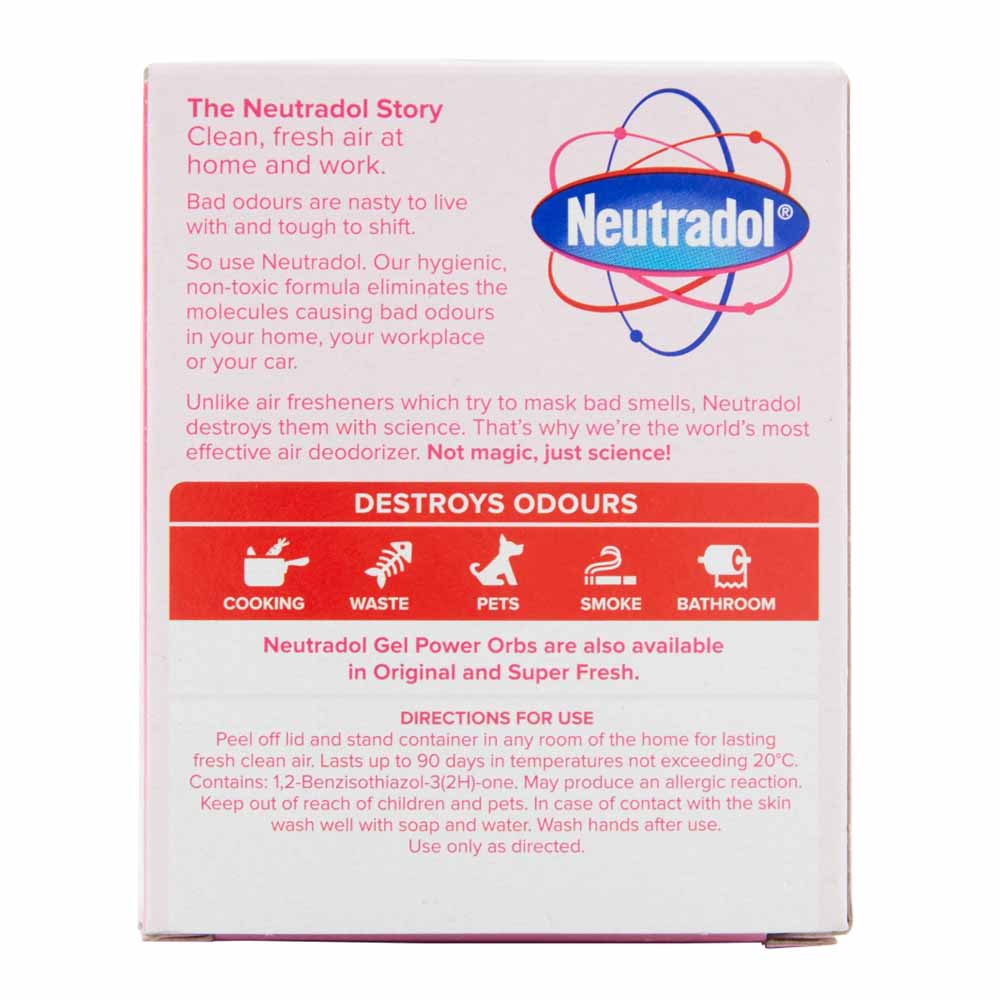 Neutradol Gel Odour Deodourizer Fresh Pink Gel Power Orb 135g Image 2