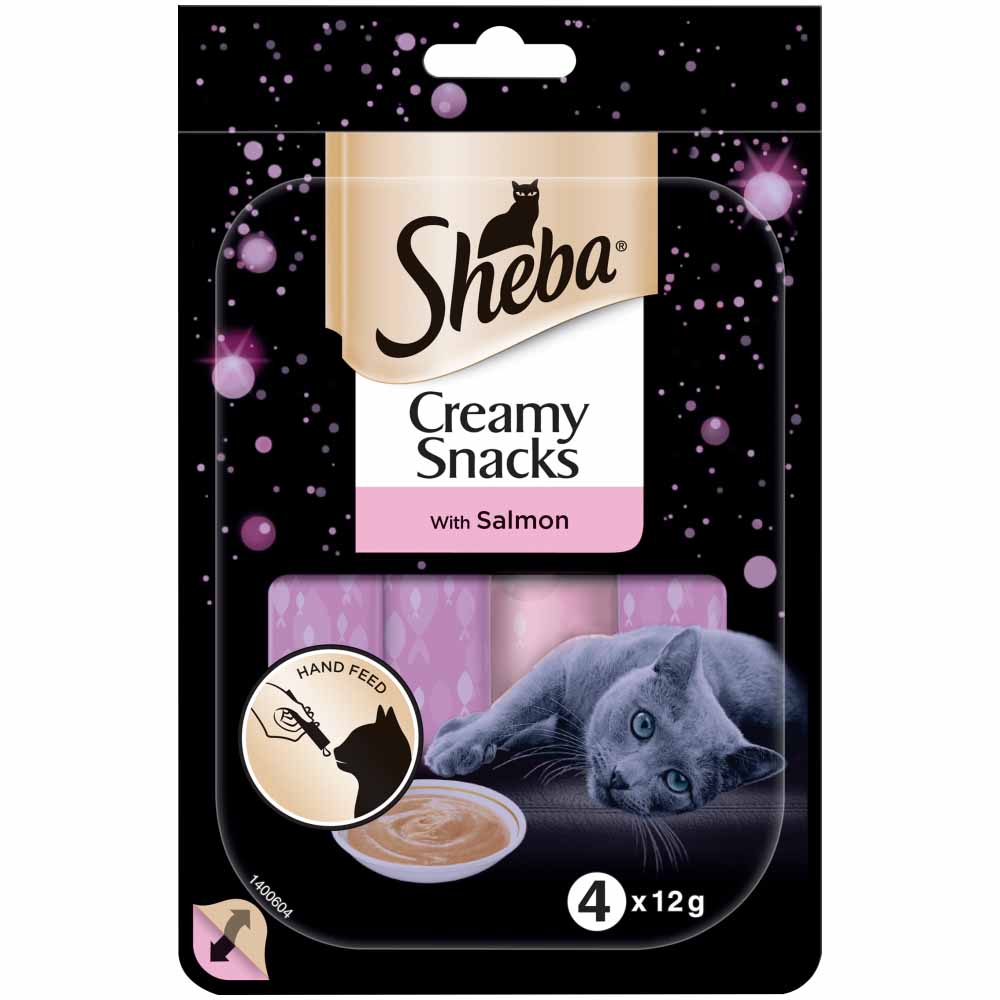 Sheba Creamy Snacks Salmon Cat Treats 4 x 12g Image 3