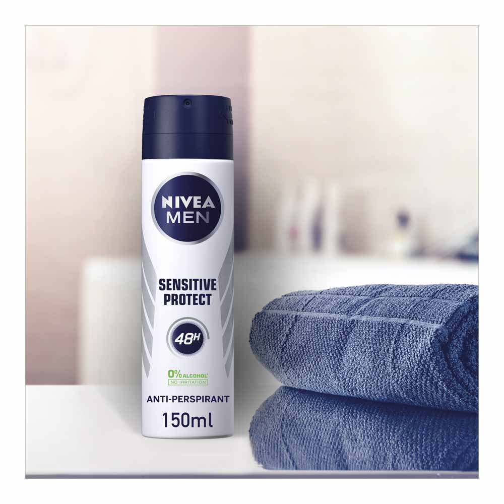 Nivea Men Sensitive Protect Anti Perspirant Deodorant Case of 6 x 150ml Image 3