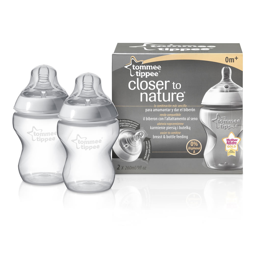 Tommee Tippee Closer To Nature Bottle 260ml 2 Pack Wilko