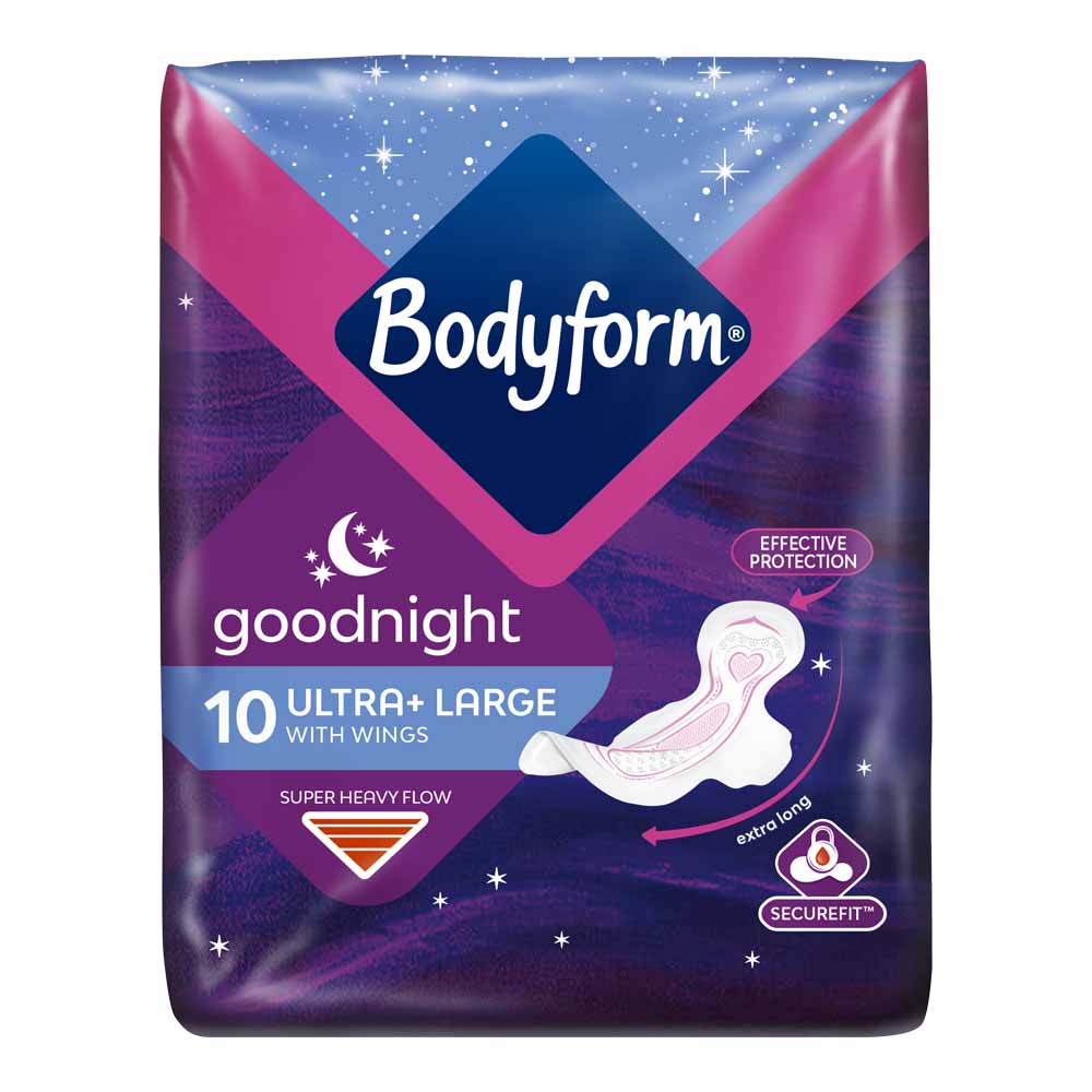 Bodyform Ultra Goodnight Sanitary Towels 10 pack Image 2