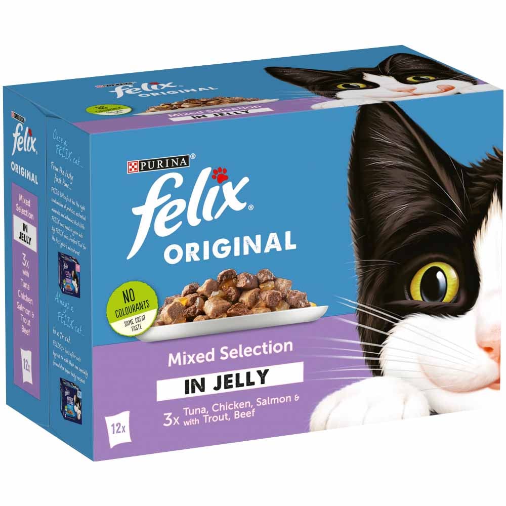 Felix Original Mixed Selection in Jelly Cat Food 12 x 100g Image 2