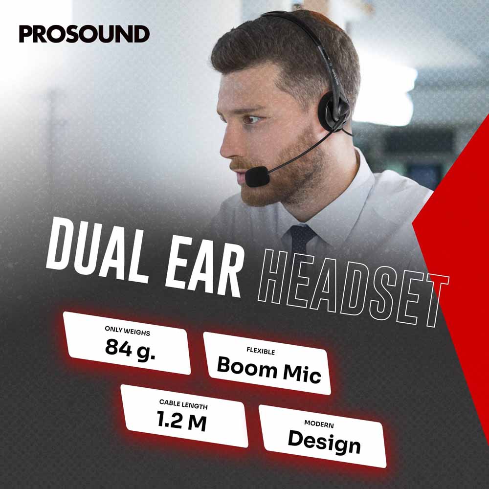 ProSound Stereo USB-A Headset with Boom Microphone Image 4