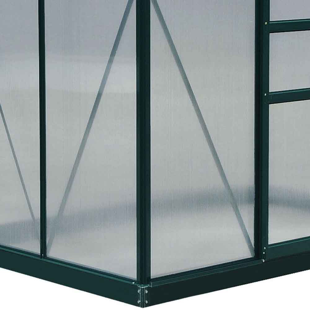 Outsunny Green Polycarbonate 6.2 x 4.3ft Greenhouse Image 5