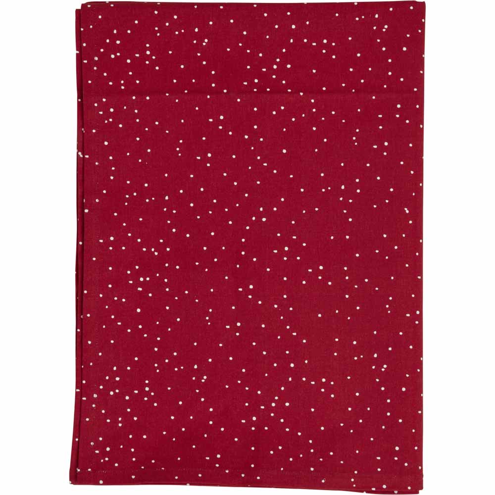 Wilko Red Spot Tablecloth 130 x 180cm Image 1