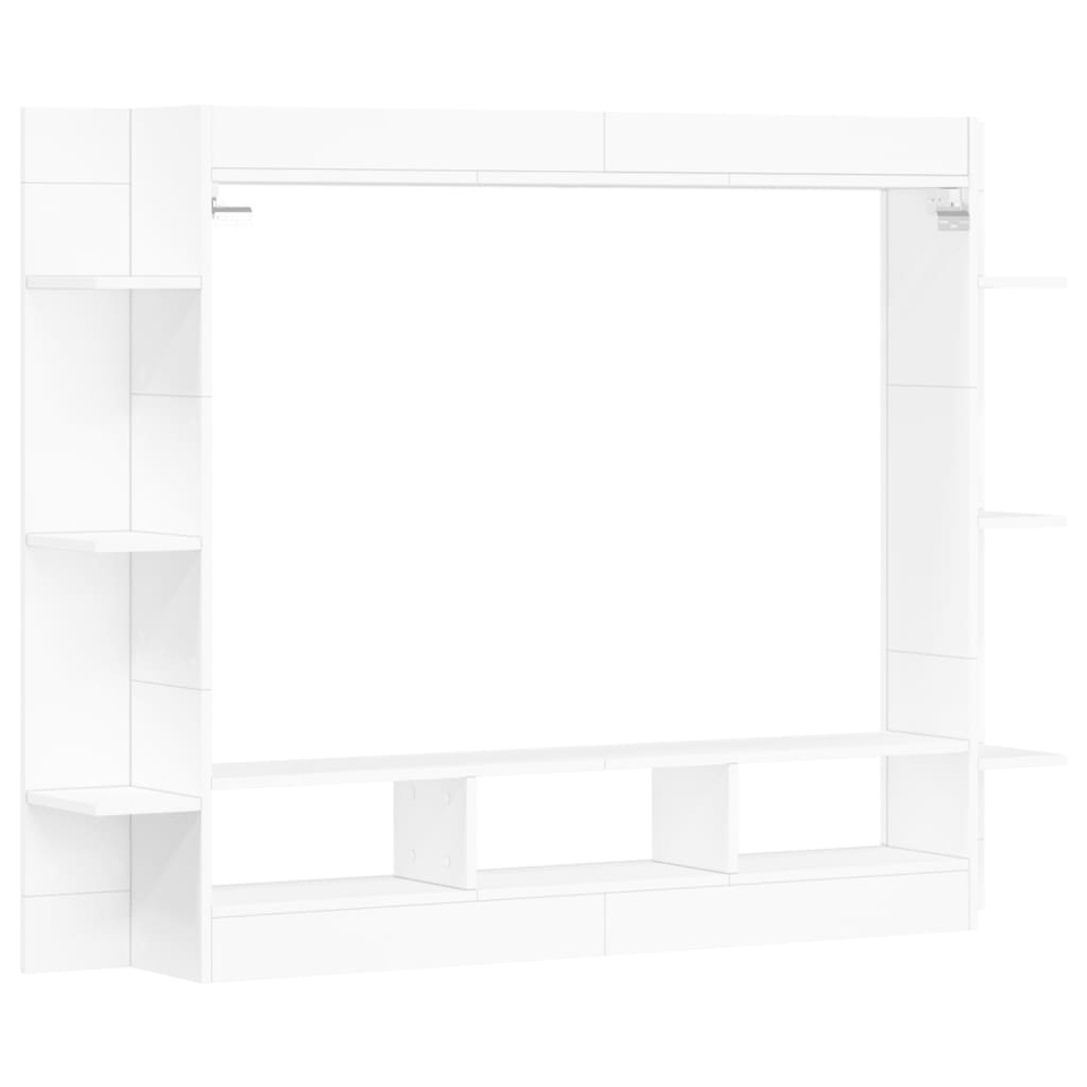 vidaXL 10 Shelf White TV Cabinet Image 6
