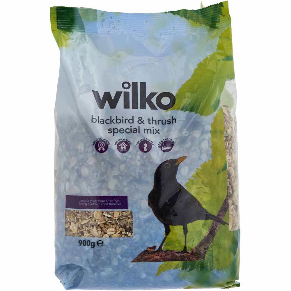 Wilko Wild Bird Blackbird and Thrush Special Seed Mix 900g Image 1