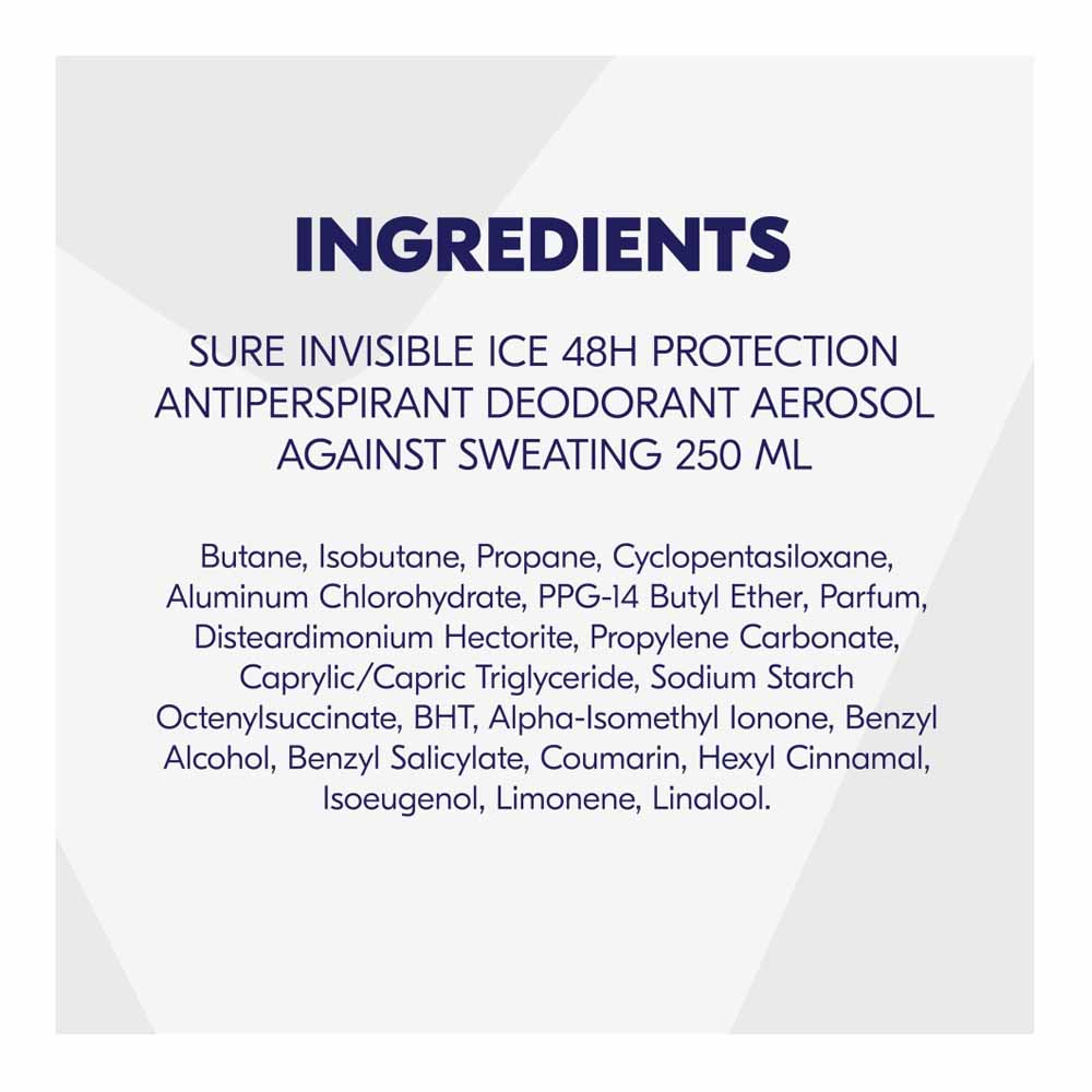Sure For Men Invisible Ice Anti-Perspirant Deodorant 250ml Image 4