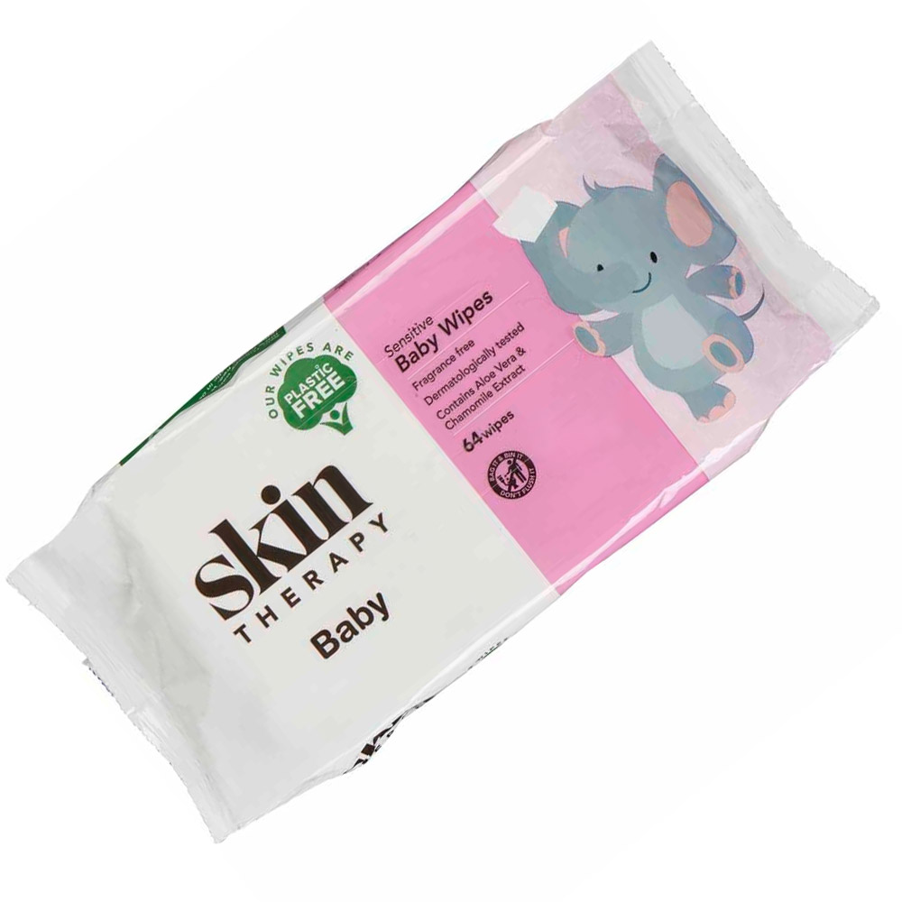 Skin Therapy Plastic Free Sensitive Baby Wipes 64 pack Image 3