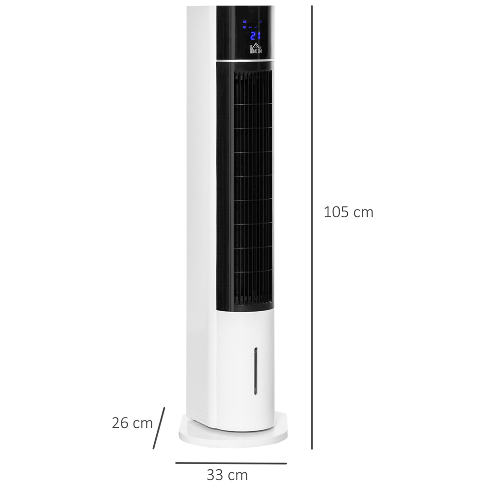 HOMCOM White and Black Evaporative Air Cooler with Remote 3L Image 5