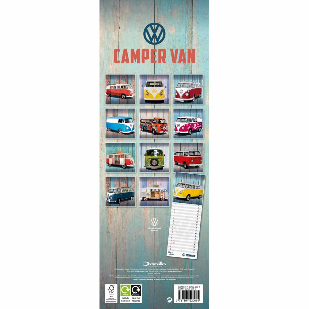 VW Camper Vans 2022 Slim Calendar Image 4