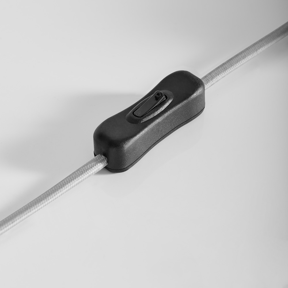 Furniturebox Kaylyn Industrial Grey Concrete and Smoked Glass Table Lamp Image 4