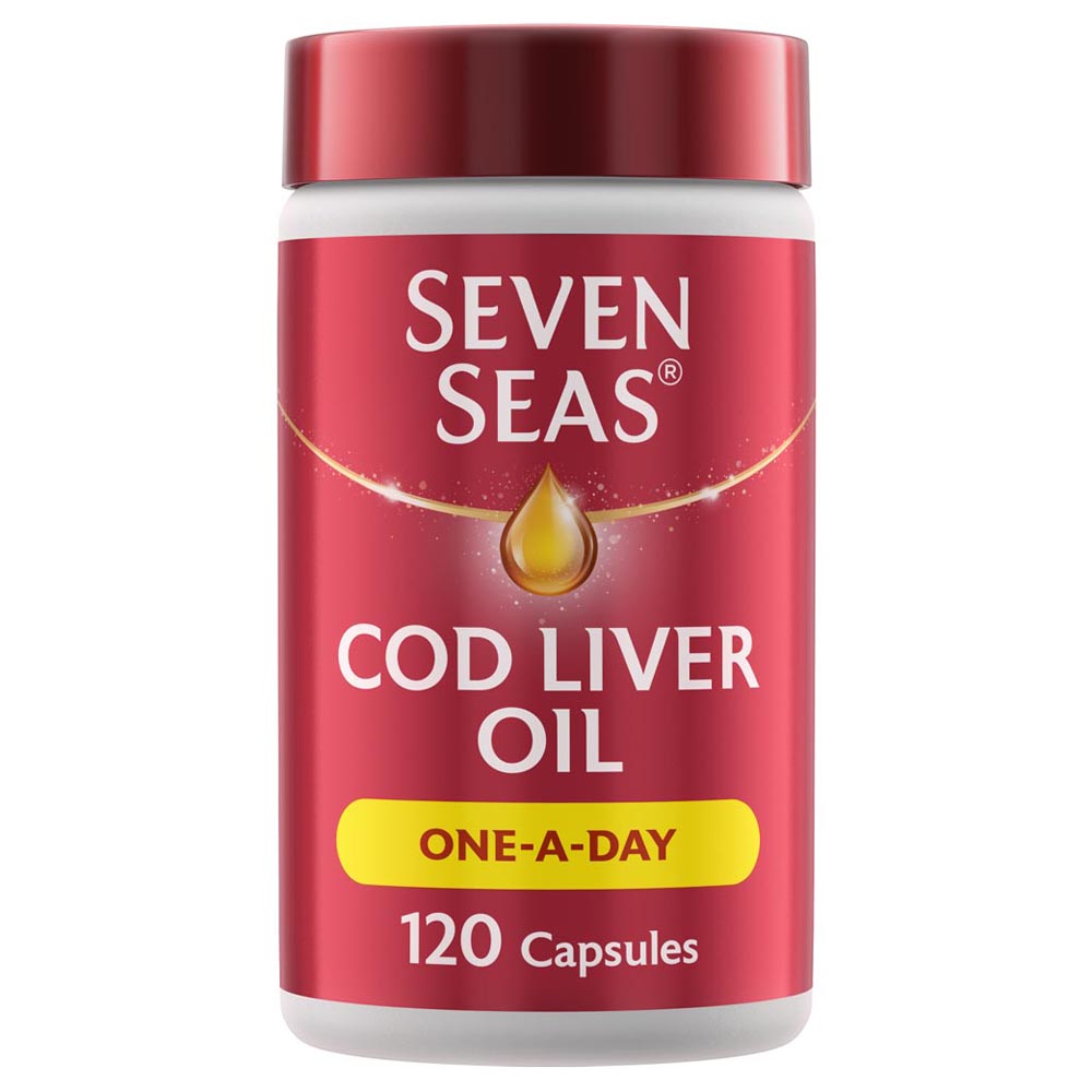 Seven Seas Cod Liver Oil One-A-Day 120 Capsules Image 1