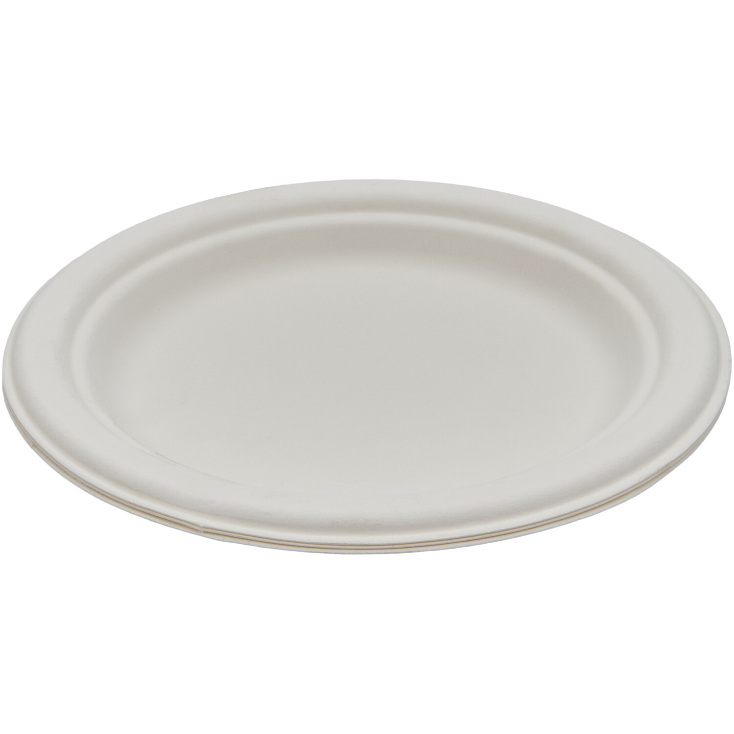 Pack of 20 Bagasse Plates - White Image 3