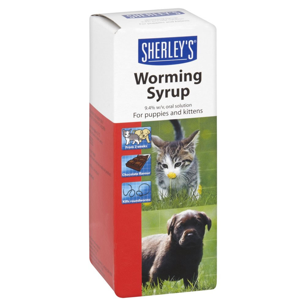Sherleys Puppy and Kitten Worming Syrup 45ml Image