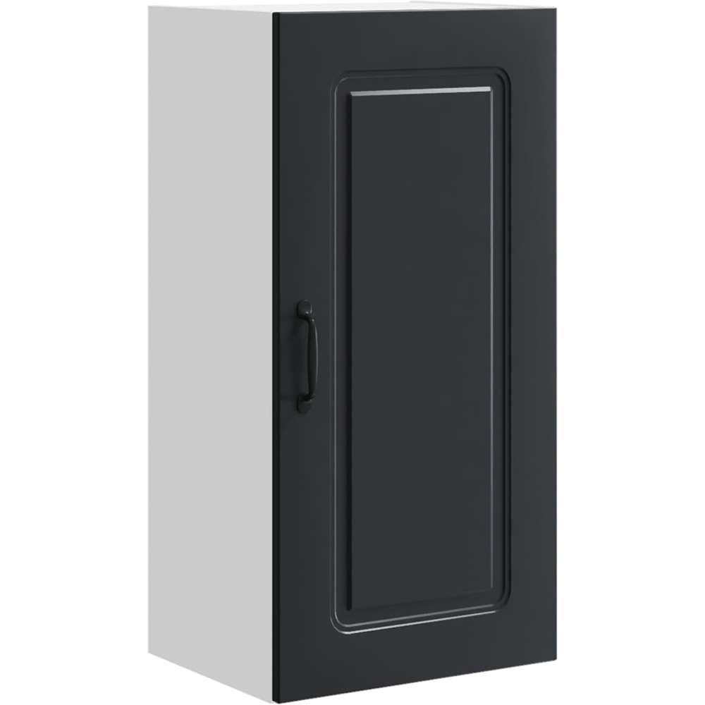 vidaXL Kalmar Single Door Black Wall Kitchen Cabinet Image 2