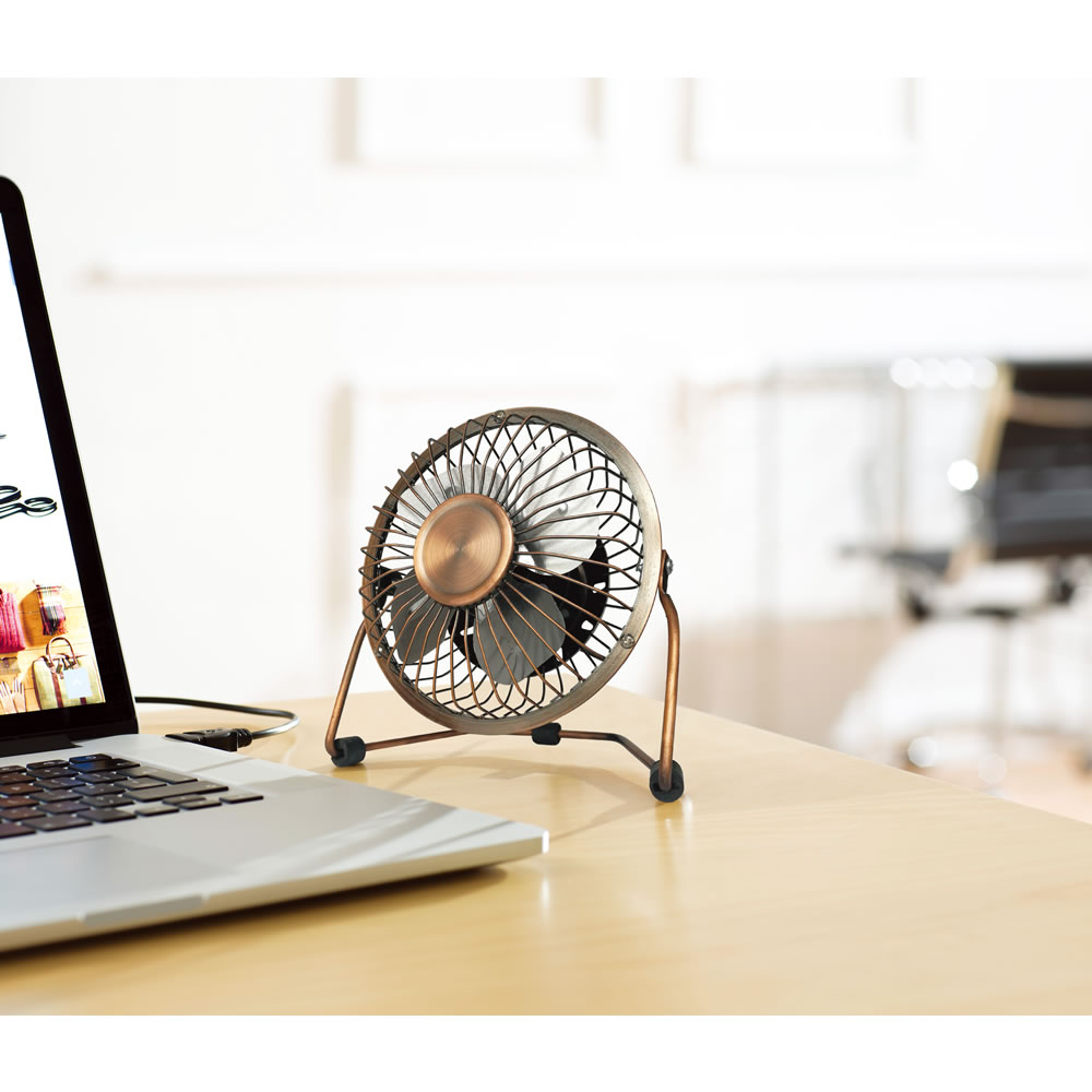 Fine Elements Mini Fan Copper Wilko