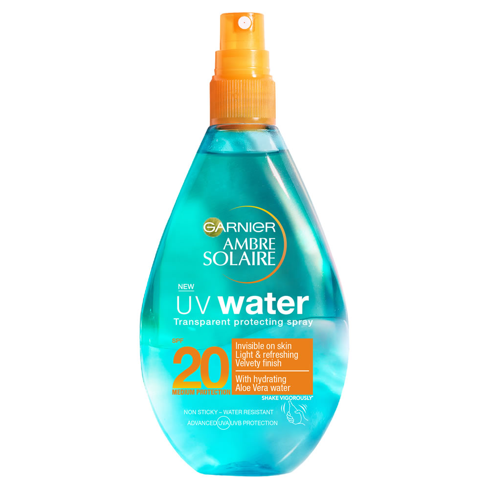 Garnier Ambre Solaire UV Water Sun Protection Spray SPF20 150ml Wilko