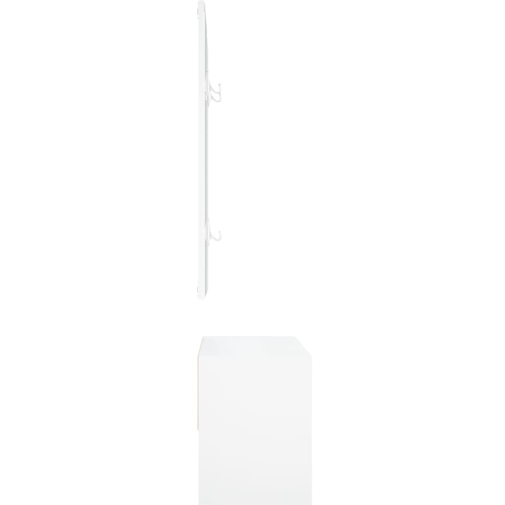 vidaXL White 3 Piece Hallway Furniture Set Image 5