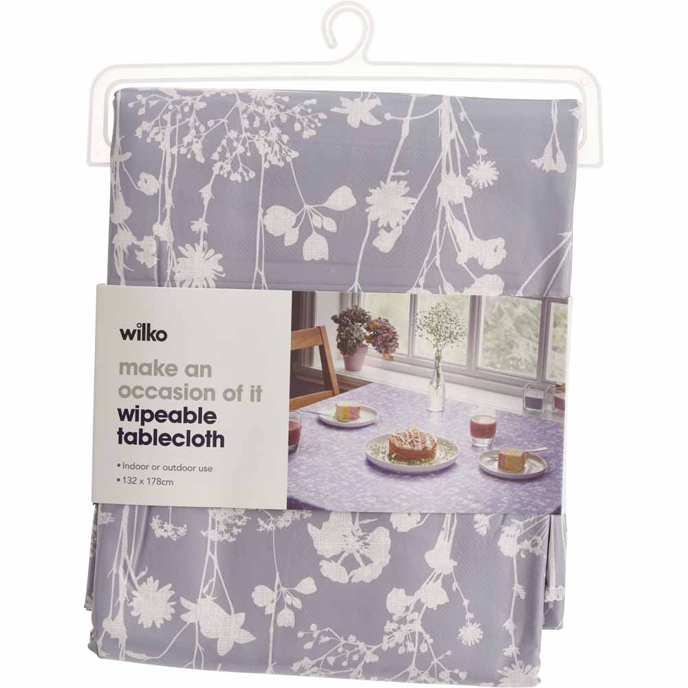Wilko Floral PVC Tablecloth 132x78cm Wilko