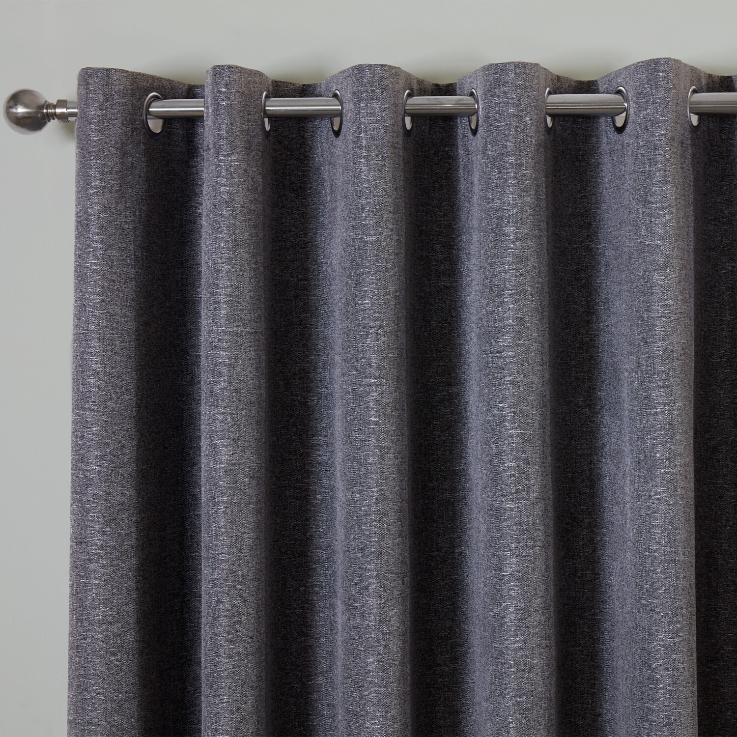 Dusk Eyelet Curtain Charcoal / 168cm / 229cm Image 3