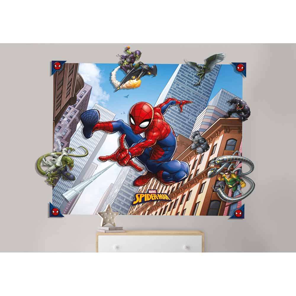 Walltastic Spider-Man 3D Pop Out Wall Decoration 121 x 152cm Image 1