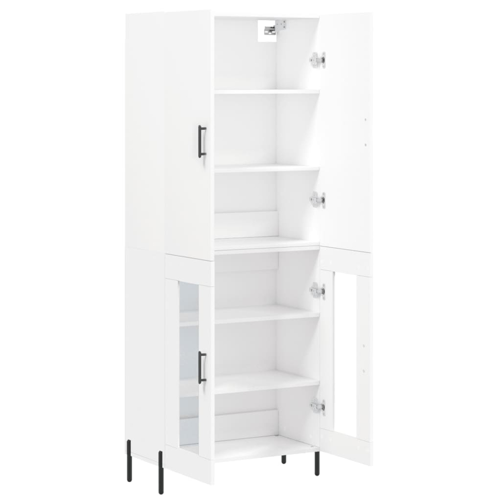 vidaXL 4 Door White Highboard Image 4