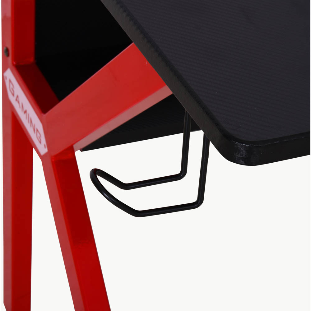 Portland Gaming Computer Table Red and Black Image 6
