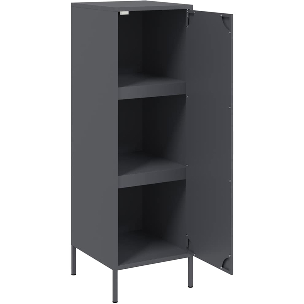 vidaXL Single Door Anthracite Metal Highboard Image 6