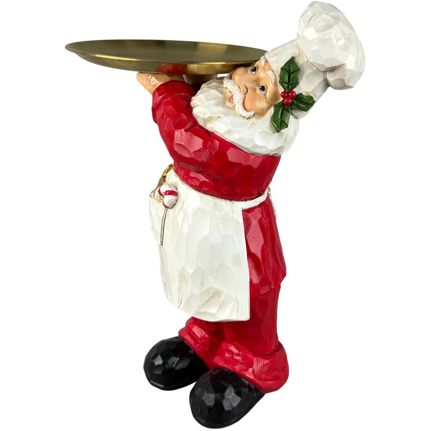 Wood Effect Santa with TrayRed and White Image 3