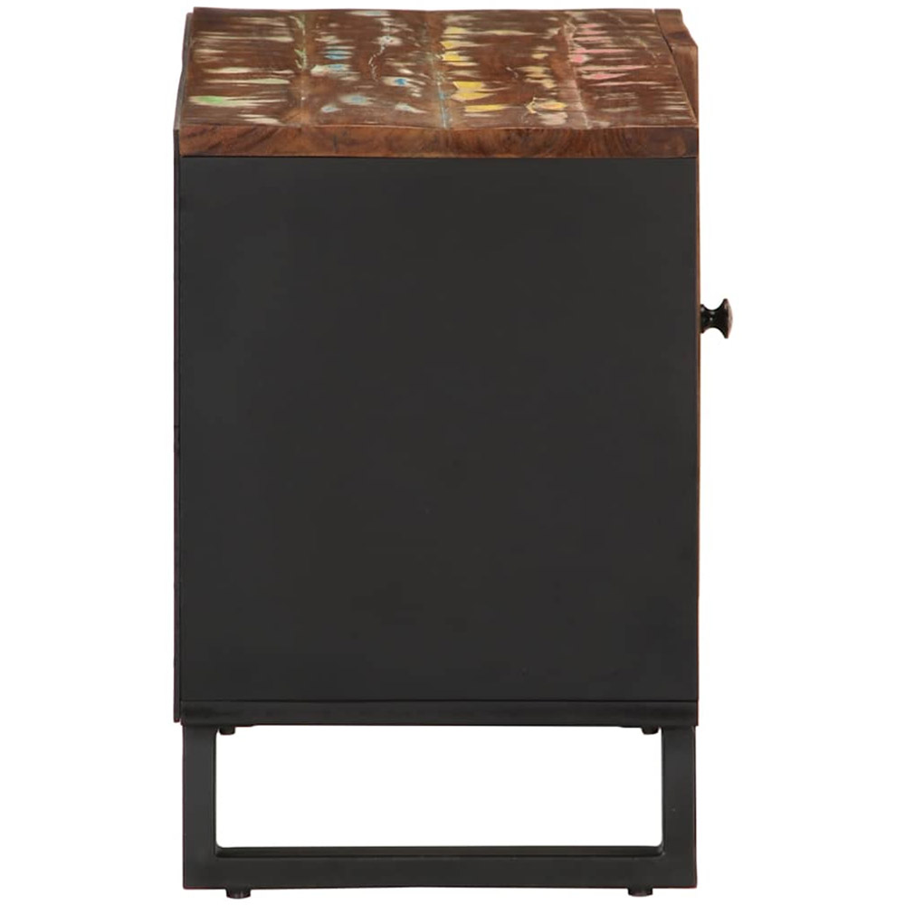 vidaXL Single Door 2 Open Shelf Multicolour TV Cabinet with Metal Stand Image 4