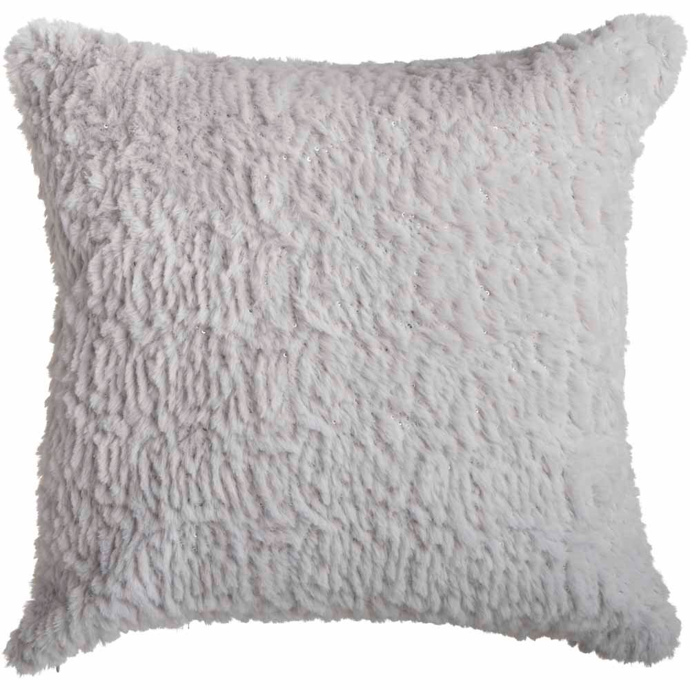 Wilko Boucle Sequin Cushion 43 x 43cm Image 1