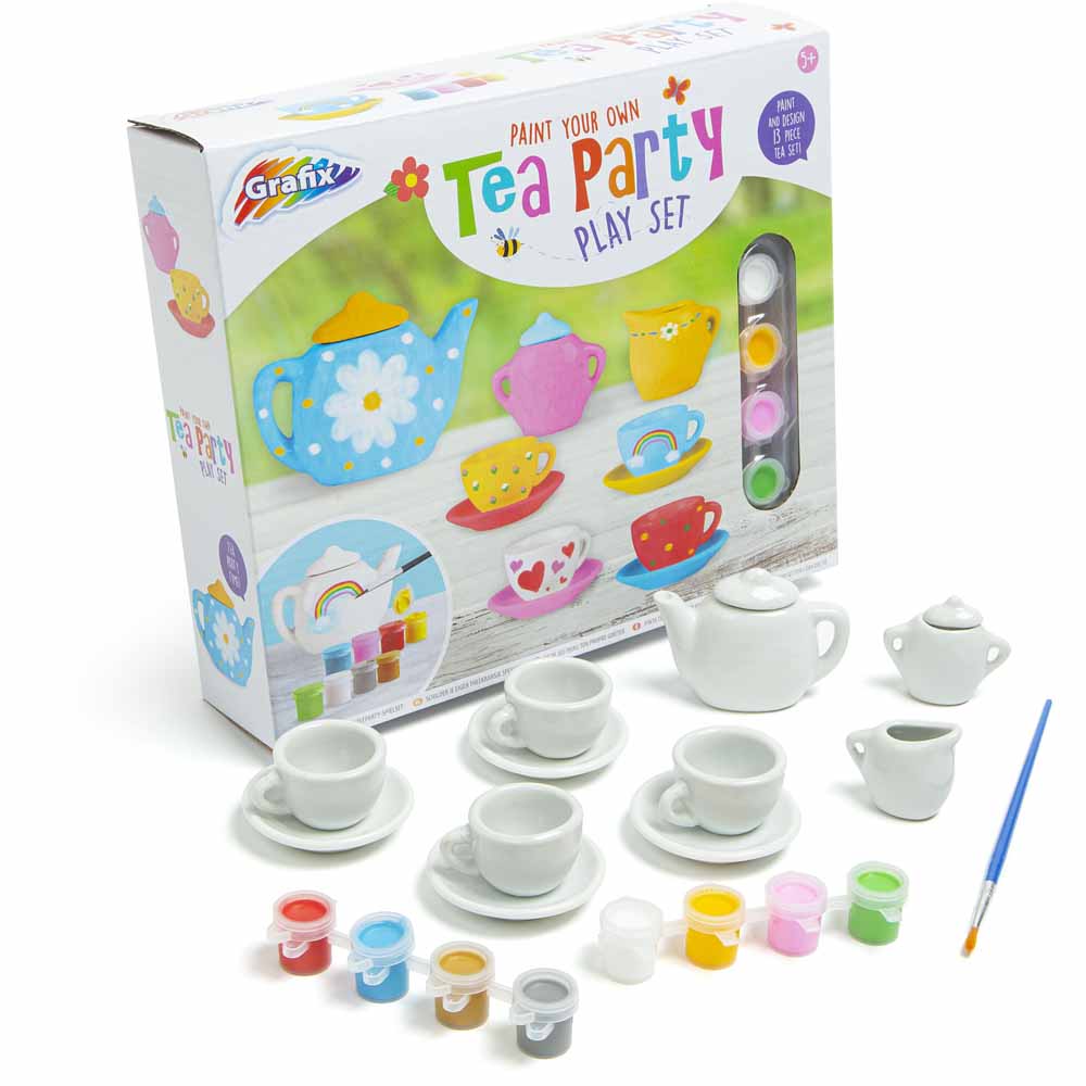 Grafix Paint Your Own Tea Set Wilko