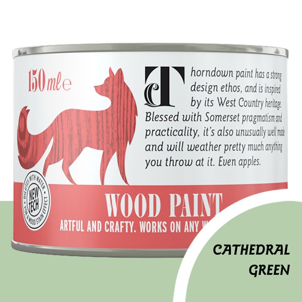 Thorndown Cathedral Green Satin Wood Paint 150ml Image 4