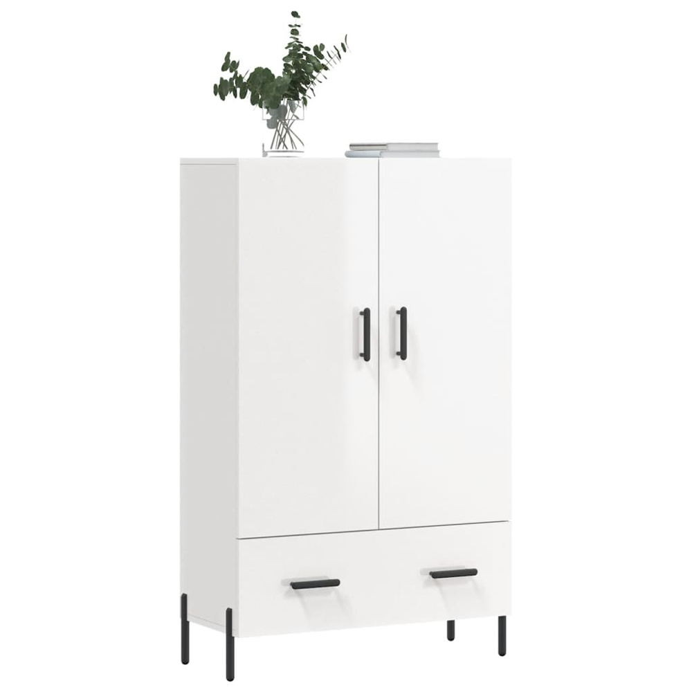 vidaXL 2 Door Single Drawer White Highboard Image 3